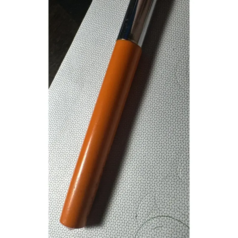 Sheaffer Orange / Chrome Nib F Made in USA Cartridge Fountain Pen Vintage 1970s
